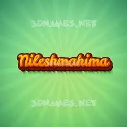 nileshmahima in Green Rays style - 3D name wallpaper