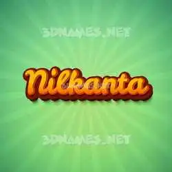 nilkanta in Green Rays style - 3D name wallpaper