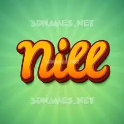 nill in Green Rays style - 3D name wallpaper