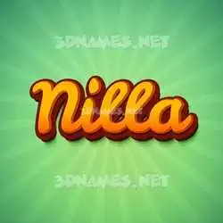 nilla in Green Rays style - 3D name wallpaper