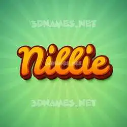 nillie in Green Rays style - 3D name wallpaper