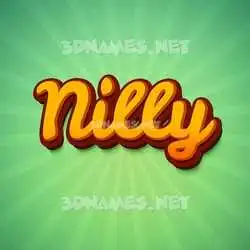 nilly in Green Rays style - 3D name wallpaper