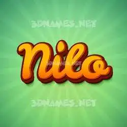 nilo in Green Rays style - 3D name wallpaper