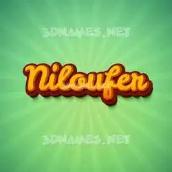 niloufer in Green Rays style - 3D name wallpaper