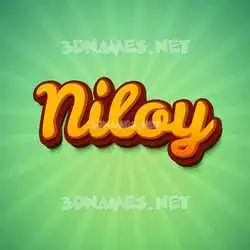 niloy in Green Rays style - 3D name wallpaper