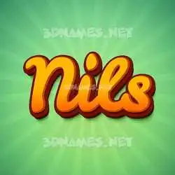 nils in Green Rays style - 3D name wallpaper
