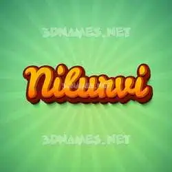 nilurvi in Green Rays style - 3D name wallpaper