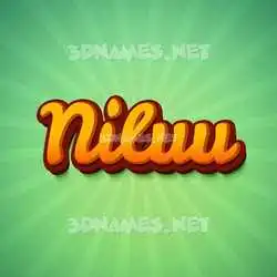 niluu in Green Rays style - 3D name wallpaper