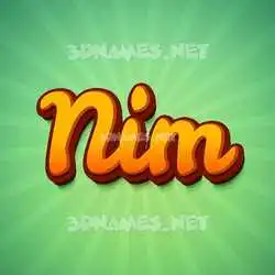 nim in Green Rays style - 3D name wallpaper