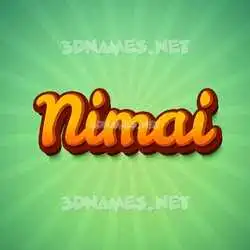 nimai in Green Rays style - 3D name wallpaper