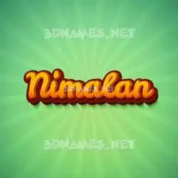 nimalan in Green Rays style - 3D name wallpaper
