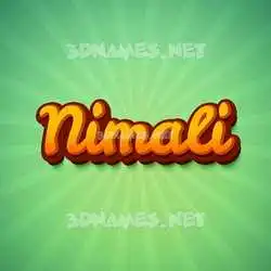 nimali in Green Rays style - 3D name wallpaper