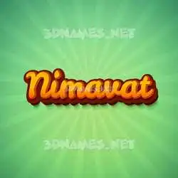 nimavat in Green Rays style - 3D name wallpaper
