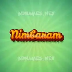 nimbaram in Green Rays style - 3D name wallpaper