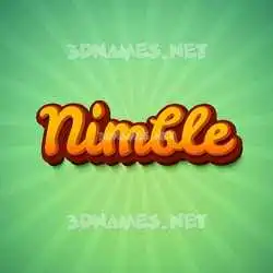 nimble in Green Rays style - 3D name wallpaper