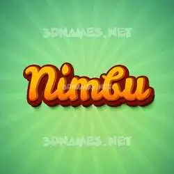 nimbu in Green Rays style - 3D name wallpaper