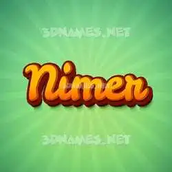 nimer in Green Rays style - 3D name wallpaper