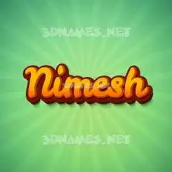 nimesh in Green Rays style - 3D name wallpaper