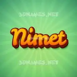 nimet in Green Rays style - 3D name wallpaper