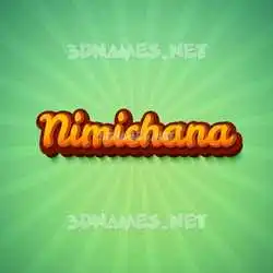 nimichana in Green Rays style - 3D name wallpaper