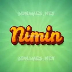 nimin in Green Rays style - 3D name wallpaper