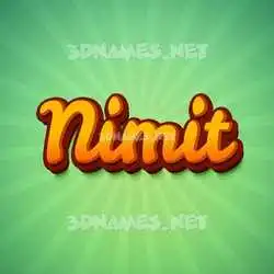 nimit in Green Rays style - 3D name wallpaper