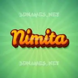 nimita in Green Rays style - 3D name wallpaper