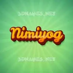 nimiyog in Green Rays style - 3D name wallpaper