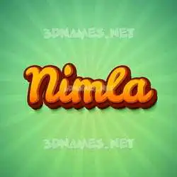 nimla in Green Rays style - 3D name wallpaper