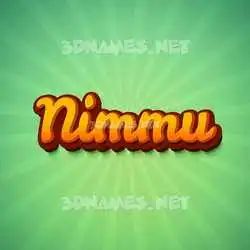 nimmu in Green Rays style - 3D name wallpaper