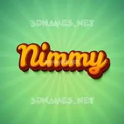 nimmy in Green Rays style - 3D name wallpaper