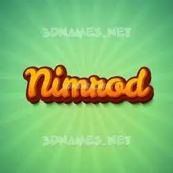nimrod in Green Rays style - 3D name wallpaper