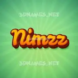 nimzz in Green Rays style - 3D name wallpaper