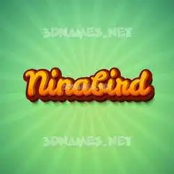 ninabird in Green Rays style - 3D name wallpaper