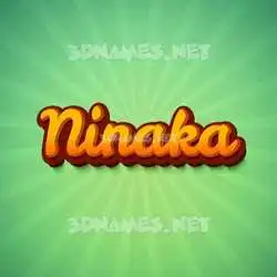 ninaka in Green Rays style - 3D name wallpaper
