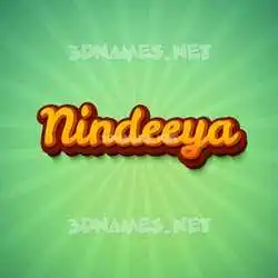 nindeeya in Green Rays style - 3D name wallpaper