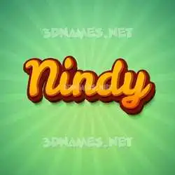 nindy in Green Rays style - 3D name wallpaper