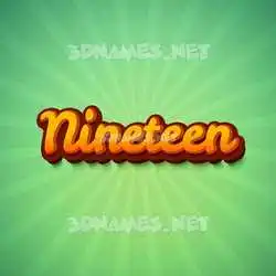 nineteen in Green Rays style - 3D name wallpaper
