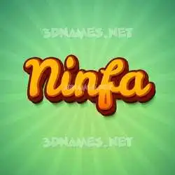 ninfa in Green Rays style - 3D name wallpaper