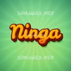 ninga in Green Rays style - 3D name wallpaper