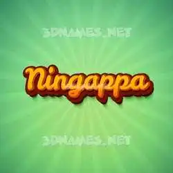 ningappa in Green Rays style - 3D name wallpaper