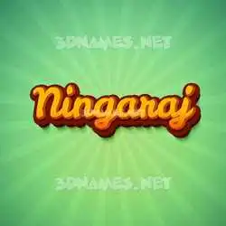 ningaraj in Green Rays style - 3D name wallpaper