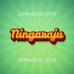 ningaraju in Green Rays style - 3D name wallpaper