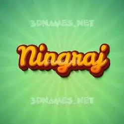 ningraj in Green Rays style - 3D name wallpaper