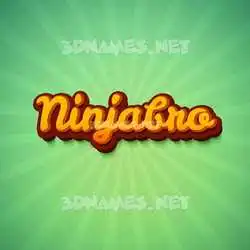 ninjabro in Green Rays style - 3D name wallpaper