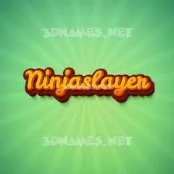 ninjaslayer in Green Rays style - 3D name wallpaper