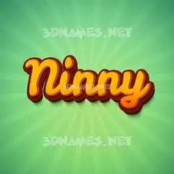 ninny in Green Rays style - 3D name wallpaper