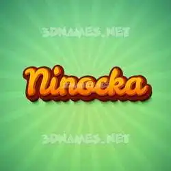 ninocka in Green Rays style - 3D name wallpaper
