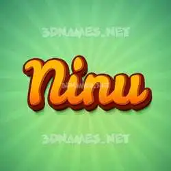 ninu in Green Rays style - 3D name wallpaper