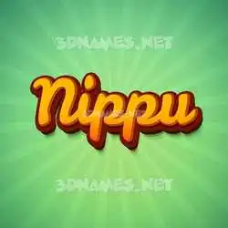 nippu in Green Rays style - 3D name wallpaper